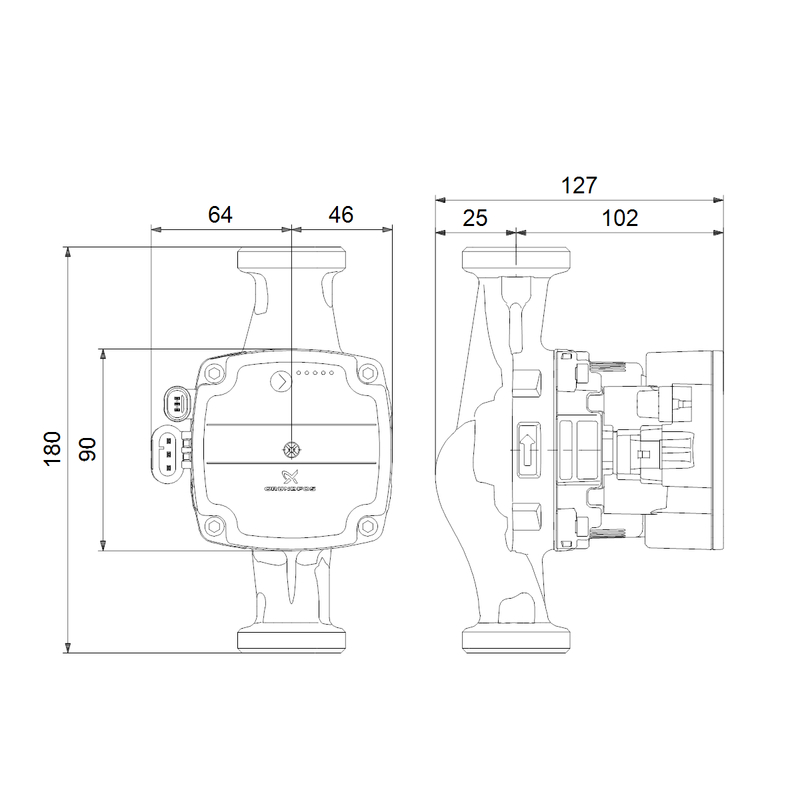 Čerpadlo oběhové Grundfos ALPHA Solar 25-145 180 1x230V 9H