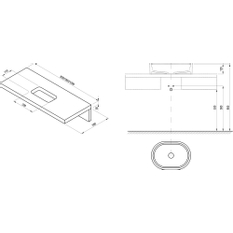 Deska pod umyvadlo Ravak L 80, dub