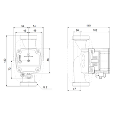 Čerpadlo oběhové Grundfos ALPHA1 L 32-60 180 1x230V 50Hz 6H