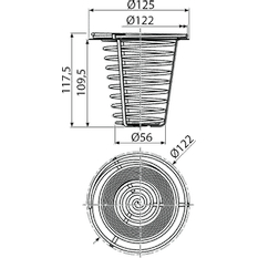 Koš nerezový Alcadrain (Alcaplast) AGV941