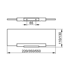 Skleněná deska Keuco Plan, 350 x 120 x 8 mm