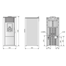 Krbová kamna na pelety Centrometal Centropelet Z 12 kW, bílá