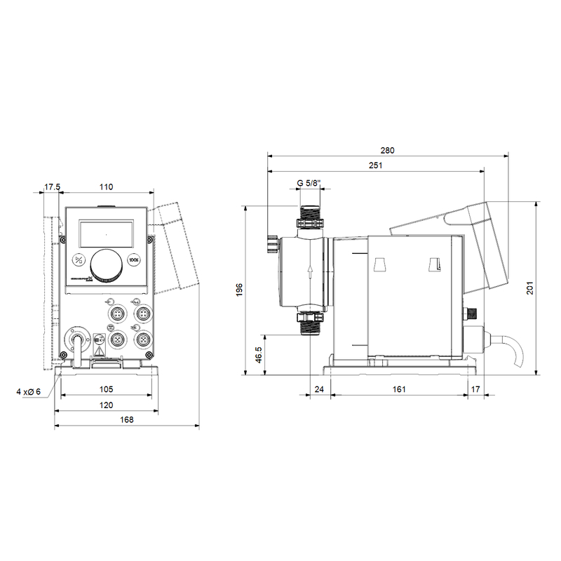 Čerpadlo dávkovací Grundfos DDA 7.5-16 AR-PVC/V/C-F-31U2U2FG