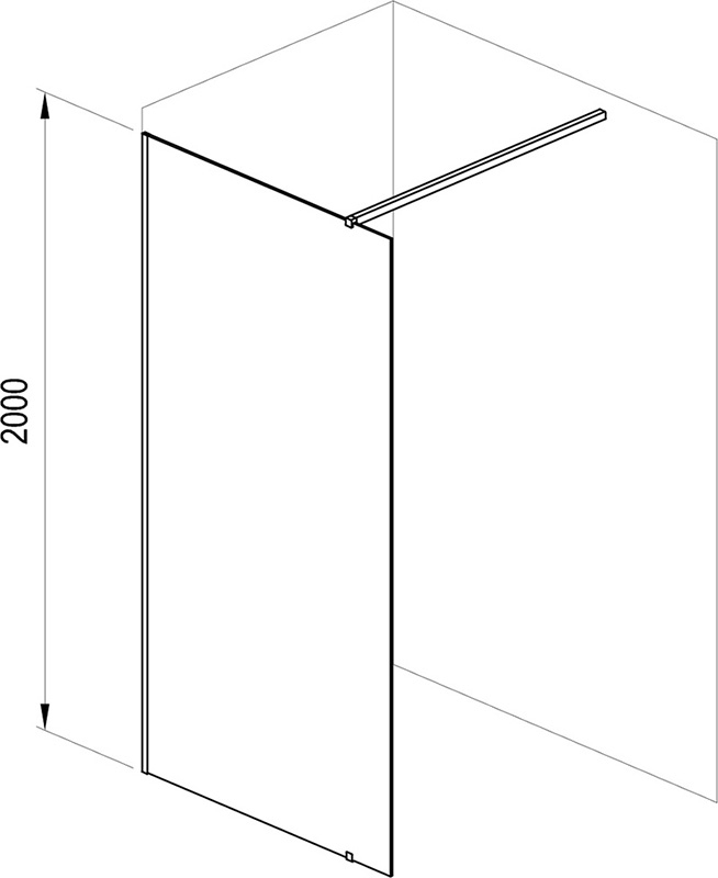 Sprchový kout Ravak Walk-In Wall 100, lesk+transparent