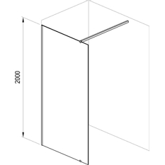 Sprchový kout Ravak Walk-In Wall 100, lesk+transparent