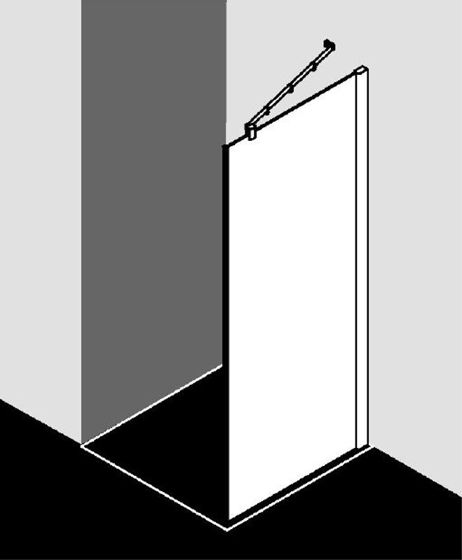 Stěna boční Kermi Pasa XP PXTWD stříbrná vysoký lesk/čiré ESG sklo s úpravou KermiCLEAN 90 x 200 cm