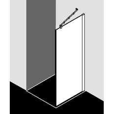 Stěna boční Kermi Pasa XP PXTWD stříbrná vysoký lesk/čiré ESG sklo s úpravou KermiCLEAN 90 x 200 cm