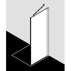 Stěna boční Kermi Pasa XP PXTWD stříbrná vysoký lesk/čiré ESG sklo s úpravou KermiCLEAN 90 x 200 cm