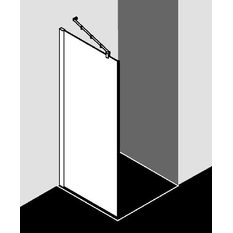 Stěna boční Kermi Pasa XP PXTWD stříbrná vysoký lesk/čiré ESG sklo s úpravou KermiCLEAN 90 x 200 cm