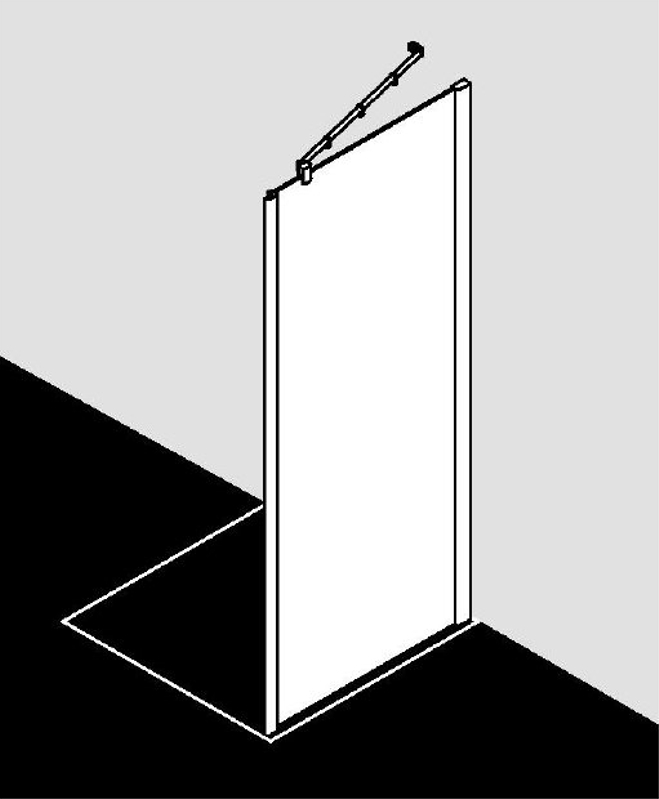 Stěna boční Kermi Pasa XP PXUWD stříbrná vysoký lesk/čiré ESG sklo s úpravou KermiCLEAN 80 x 200 cm