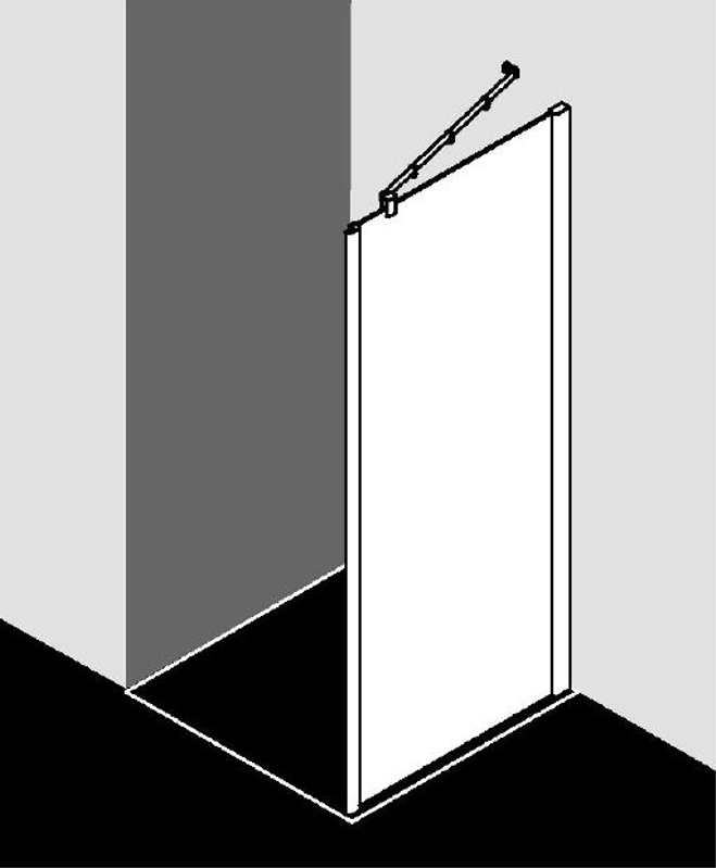 Stěna boční Kermi Pasa XP PXUWD stříbrná vysoký lesk/čiré ESG sklo s úpravou KermiCLEAN 80 x 200 cm