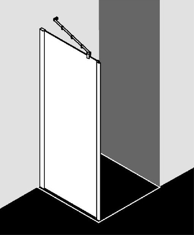 Stěna boční Kermi Pasa XP PXUWD stříbrná vysoký lesk/čiré ESG sklo s úpravou KermiCLEAN 80 x 200 cm