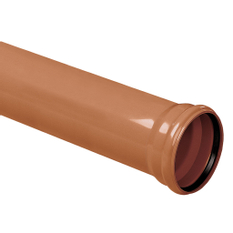 Trubka kanalizační Wavin PVC-U Solidwall SW KGEM SN8 DN 160 x 4,7 x 6000 mm, oranžová