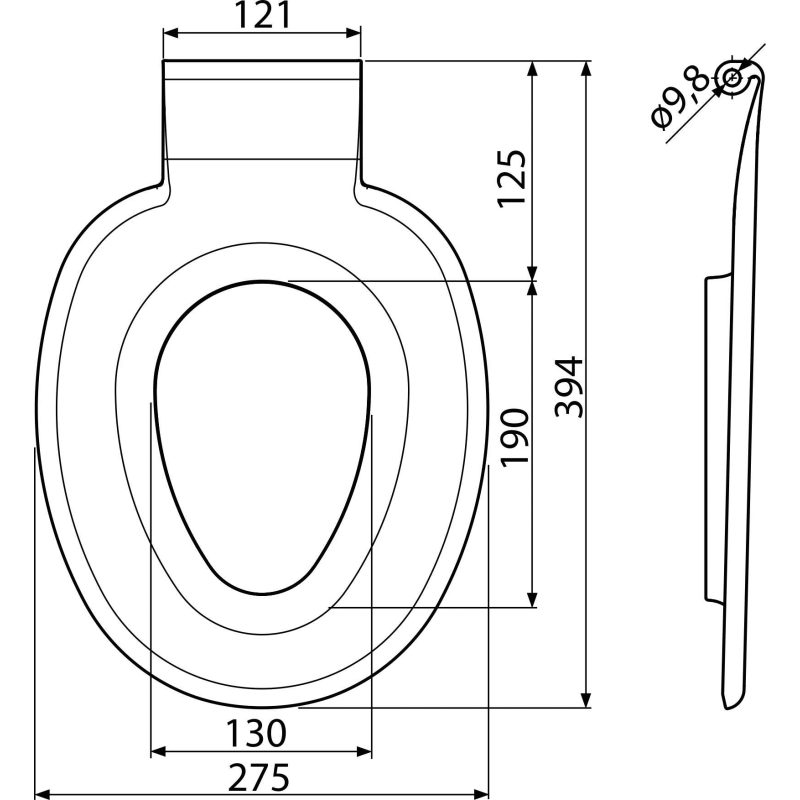 WC sedátko Alcadrain (Alcaplast) - integrovaná vložka P102