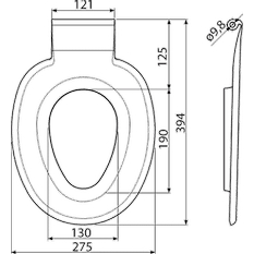 WC sedátko Alcadrain (Alcaplast) - integrovaná vložka P102