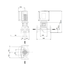 Čerpadlo oběhové Grundfos TPE2 80-150 N-A-F-A-BQQE-HDB