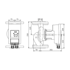 Mokroběžné čerpadlo s vysokou účinností Wilo Yonos MAXO-Z 40/0, 5-12, DN40, 1x230V, 450W