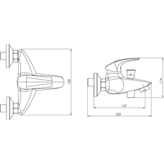 Vanová baterie bez příslušenství 150 mm Metalia 57 bílá