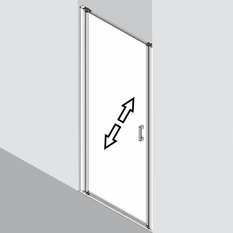 Jednokřídlé otvírací dveře Plano Davos Plus Levé bílé/sklo 85 x 200 cm