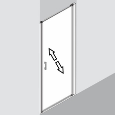 Jednokřídlé otvírací dveře Plano Davos Plus 1WR Pravé stříbrná/serigarfie 70 x 200 cm