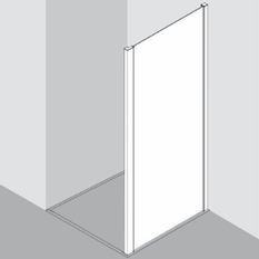 Boční stěna Plano Davos Plus stříbrné/sklo 45 x 200 cm