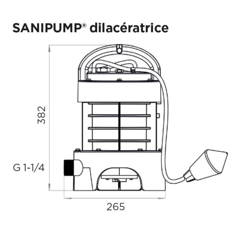 Ponorné kalové čerpadlo SFA Sanipump Grinder