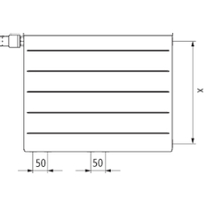 Radiátor Kermi therm-x2 Line-Vplus PLP 10 levý 305 x 905 mm, 261 W, bílá