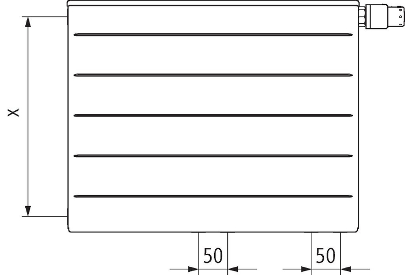 Radiátor Kermi therm-x2 Line-Vplus PLP 10 pravý 905 x 1205 mm, 900 W, bílá