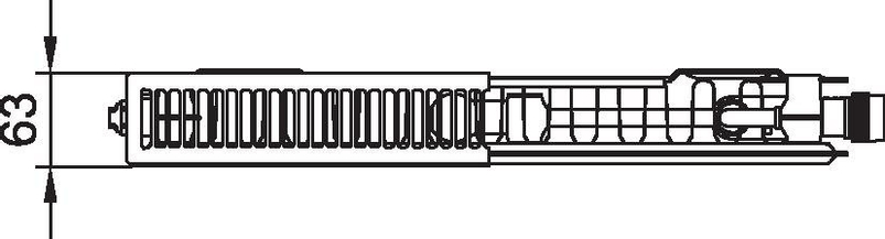 Radiátor Kermi therm-x2 Plan-Vplus PTP 11 pravý 905 x 905 mm, 1145 W, bílý