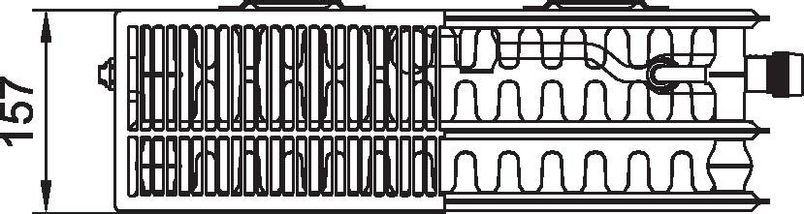 Radiátor Kermi therm-x2 Plan-Vplus PTP 33 pravý 305 x 905 mm, 1137 W, bílý