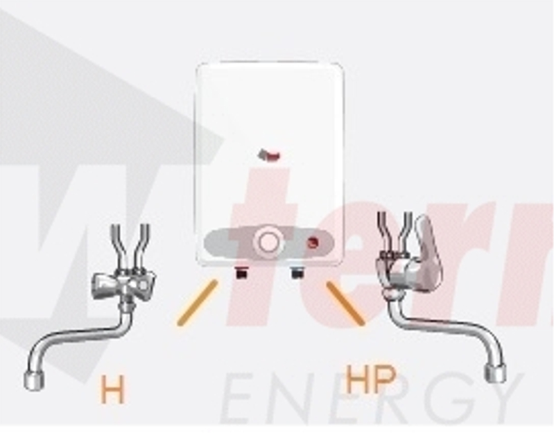 Beztlaký zásobníkový ohřívač Wterm horní umístění s baterií FT 10 HP