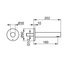 Vanová vpusť DN 15 Keuco IXMO, 180 mm, bronz kartáčovaný