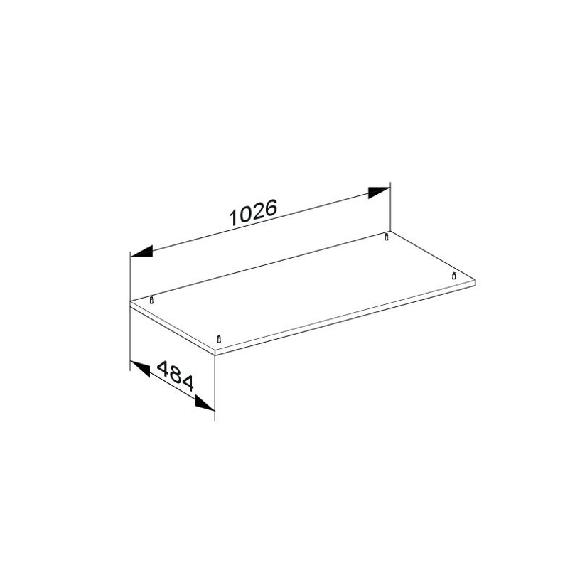 Sokl Keuco Edition 400, 1026 x 25 x 484 mm, kašmír/kašmír