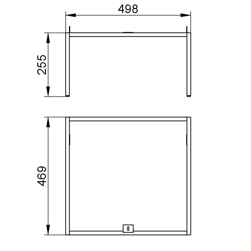 Podstavec Keuco Plan, 500 x 255 x 470 mm, lanýž