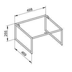 Podstavec Keuco Plan, 500 x 255 x 470 mm, lanýž