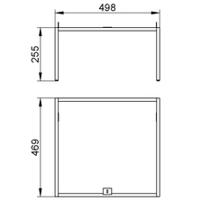 Podstavec Keuco Plan, 500 x 255 x 470 mm, lanýž