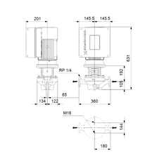 Čerpadlo oběhové Grundfos TPE 65-250/2 S-A-F-A-BQQE-KDB