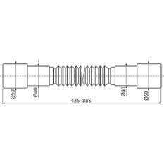 Flexi propojení Alcadrain (Alcaplast) 50/40 x 40/50 A720