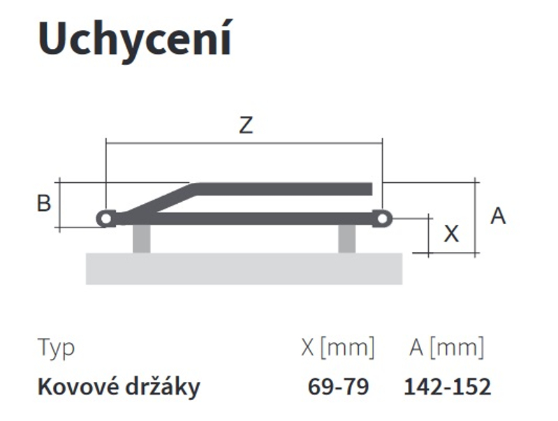 Těleso koupelnové trubkové Isan Avondo 1215 x 500 mm, 643 W, středové připojení, sněhově bílá RAL 9016