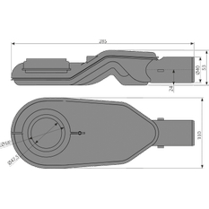 E x tra-nízký sifon DN40 pro žlab Alcadrain (Alcaplast) APZ2012, APZ2022 P142