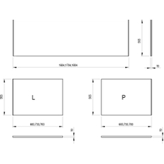 Panel čelní Ravak MDF 180, bílá