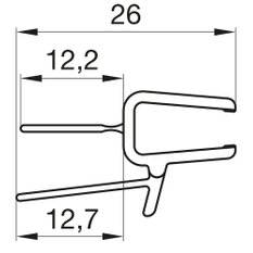 Vodorovné těsnění Ronal pro 6mm sklo, ks