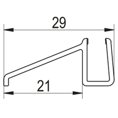 Vodorovné těsnění Ronal pro 6mm sklo, ks