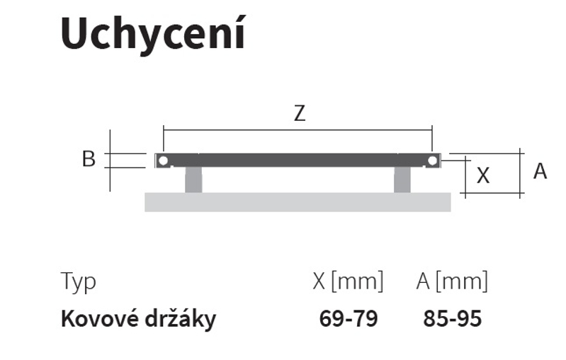 Těleso topné designové Isan Carme 1703 x 605 mm, 691 W, středové připojení, sněhově bílá RAL 9016