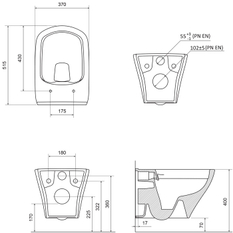 Klozet Ravak Classic RimOff, závěsný, bílá