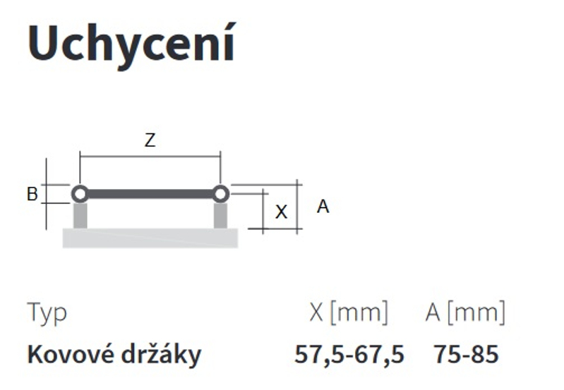 Těleso koupelnové trubkové Isan Aura 1380 x 400 mm, 337 W, klasické připojení, sněhově bílá RAL 9016