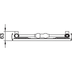 Radiátor vertikální Kermi therm-x2 Verteo Plan PSN 10 univerzální připojení 1800 x 500 mm, 848 W, bílý