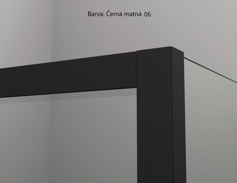 Boční stěna / Walk - in Ronal Top - Line S 900 x 2000 mm, černá matná/sklo čiré