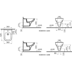 Závěsný bidet Optiline Europa hluboké splachování Hygplus