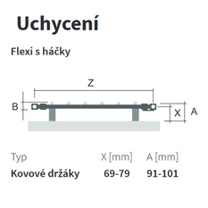 Těleso koupelnové trubkové Isan Flexi s háčky 1555 x 39 mm, 683 W, elektrické s regulátorem Mini PW, sněhově bílá RAL 9016